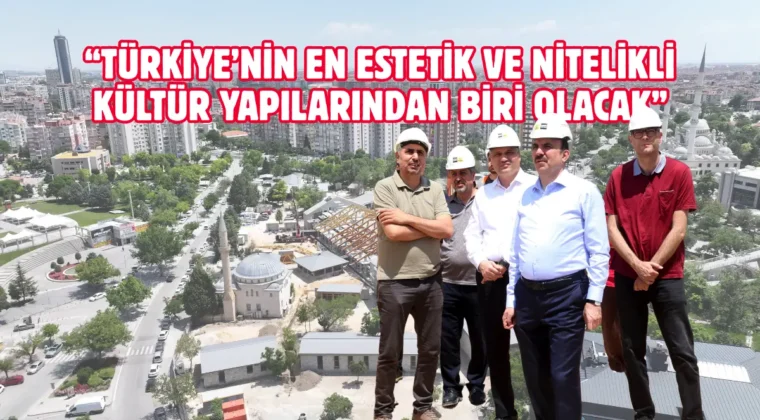 Konya Şehir Kütüphanesi hızla yükseliyor