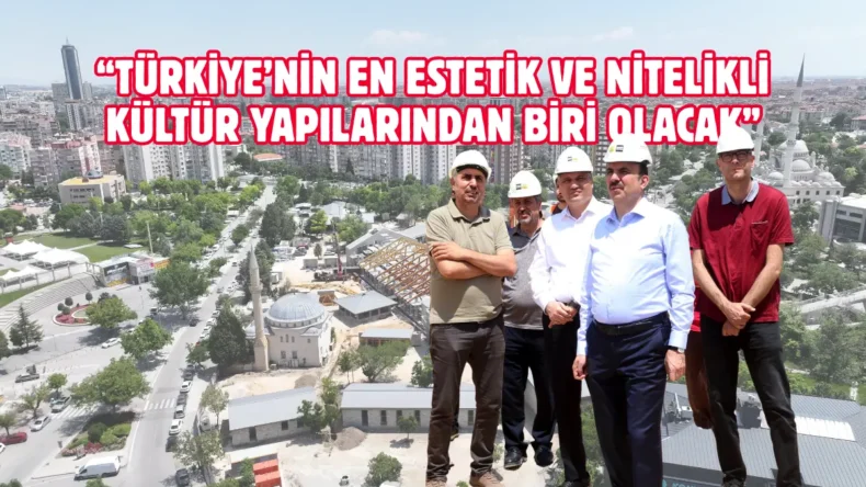 Konya Şehir Kütüphanesi hızla yükseliyor