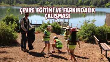 Muğla Ula Gölet’te miniklerden temizlik etkinliği