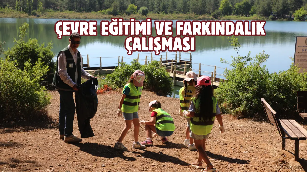 Muğla Büyükşehir Belediyesi, Ula Göleti çevresinde Dumlupınar İlkokulu öğrencileriyle birlikte