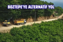 Ordu Boztepe yolu sıcak asfaltla yenileniyor