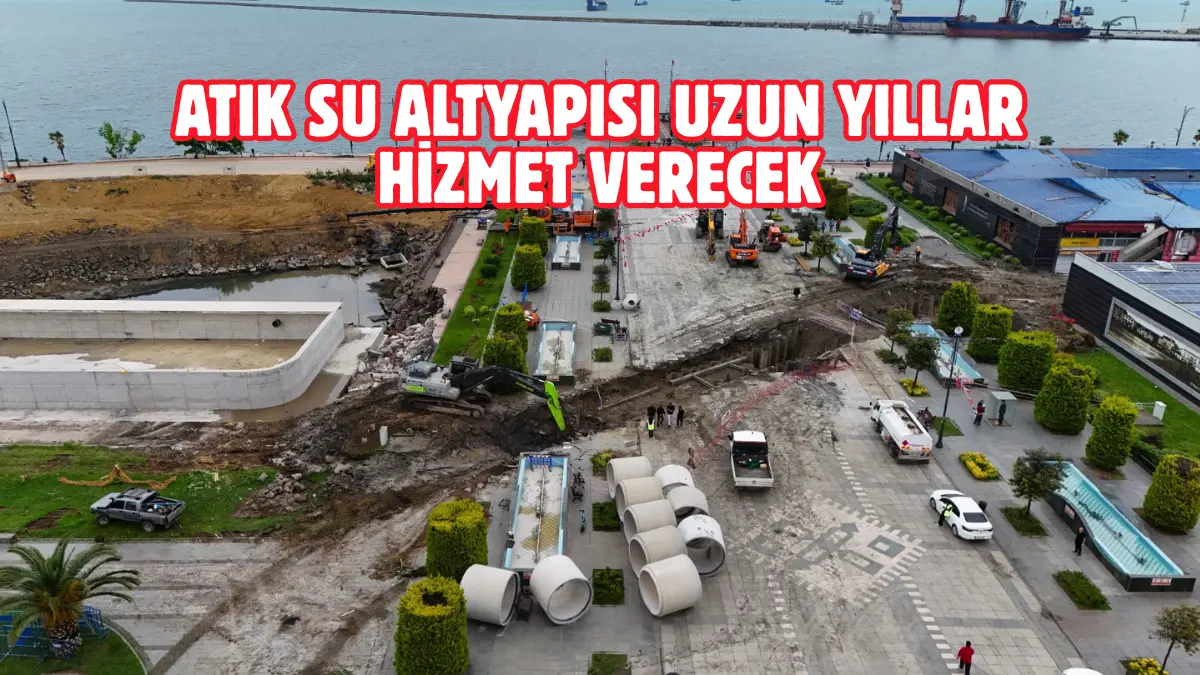 Samsun Büyükşehir Belediyesi, şehir merkezinin atık su yükünü taşıyan ana