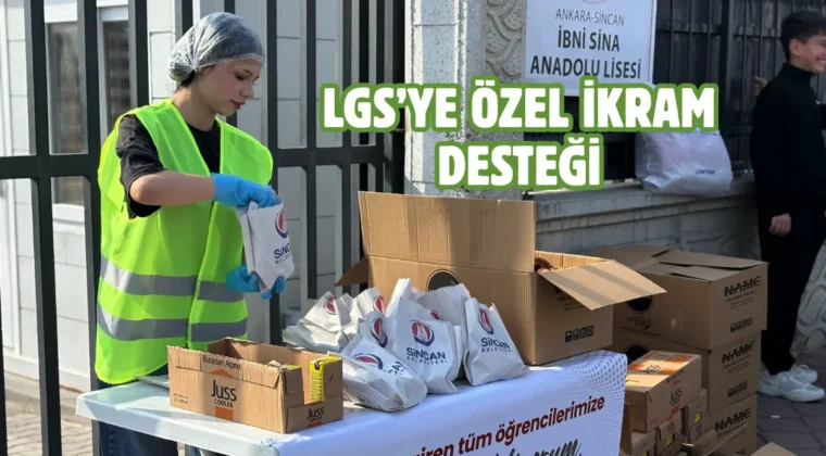 Sincan Belediyesi sınav merkezlerinde ikram standı kurdu