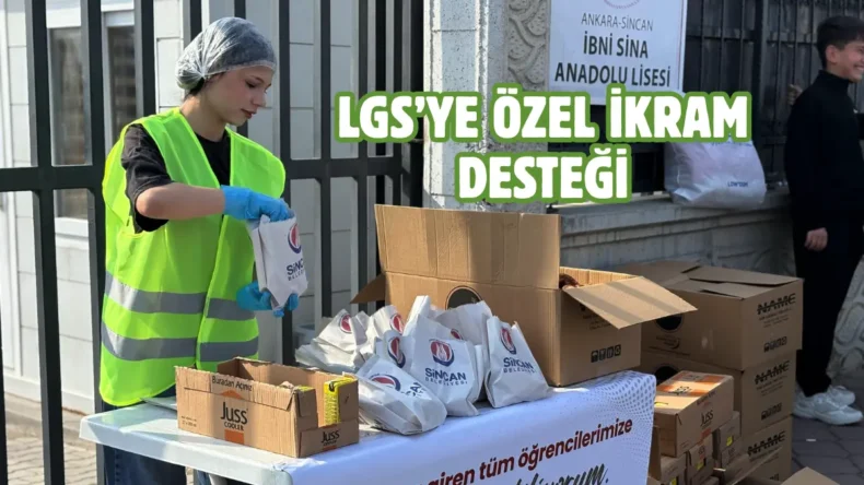 Sincan Belediyesi sınav merkezlerinde ikram standı kurdu