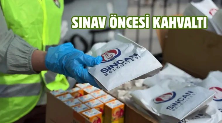 Sincan’da YKS’ye giren öğrencilere ve ailelere ikram