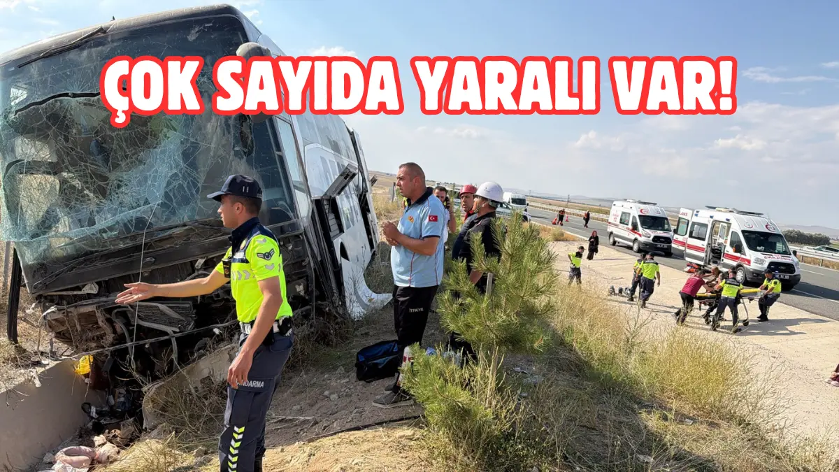 Ankara-Niğde Otoyolu üzerinde bilinmeyen nedenle devrilen otobüste bulunan ilk belirlemelere