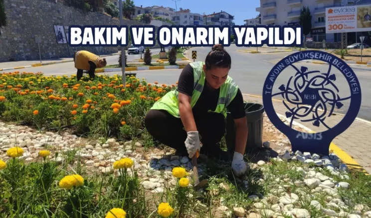 Aydın Kuşadası’nda çevre düzenleme çalışması yapılıyor