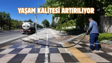 Elazığ’da cadde ve sokaklar temizleniyor