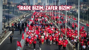 15 Temmuz Şehitler Köprüsü’nde anma yürüyüşü düzenlendi