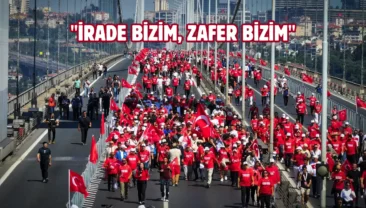 15 Temmuz Şehitler Köprüsü’nde anma yürüyüşü düzenlendi