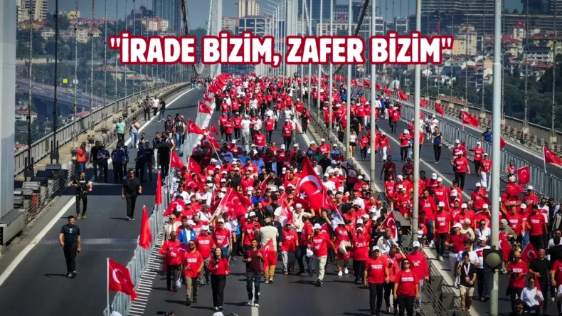 15 Temmuz Şehitler Köprüsü’nde anma yürüyüşü düzenlendi