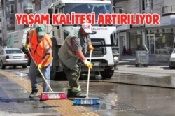 Keçiören’de cadde ve sokaklar temizleniyor