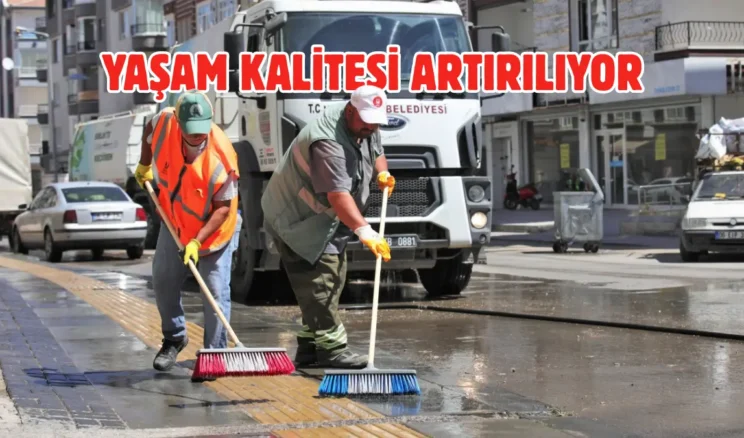 Keçiören’de cadde ve sokaklar temizleniyor
