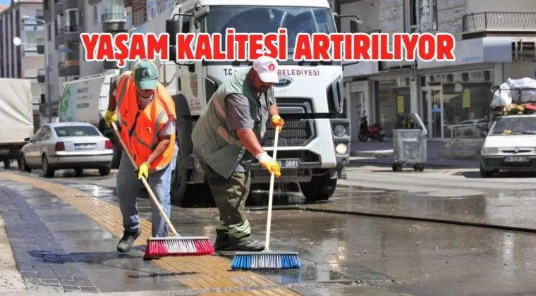 Keçiören’de cadde ve sokaklar temizleniyor