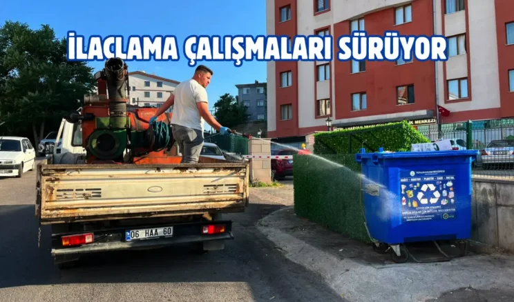Kızılcahamam’da haşereyle mücadele sürüyor