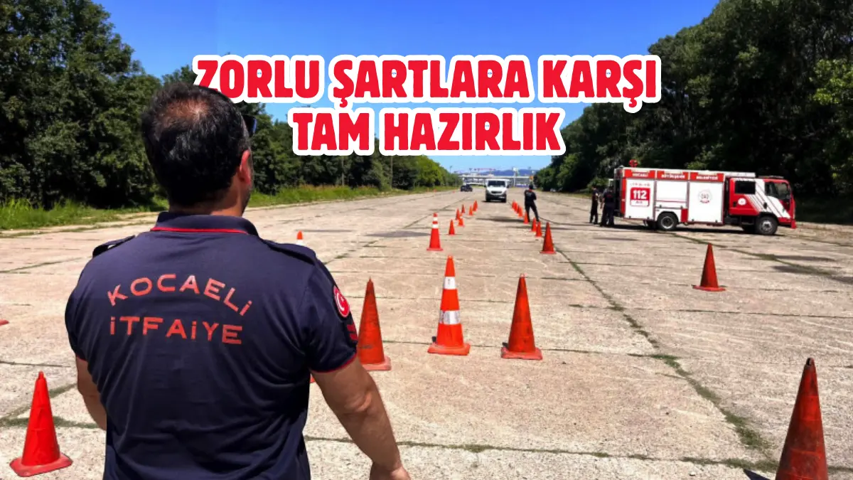 Kocaeli Büyükşehir Belediyesi İtfaiye Dairesi, AFAD personeline “İleri Sürüş Teknikleri