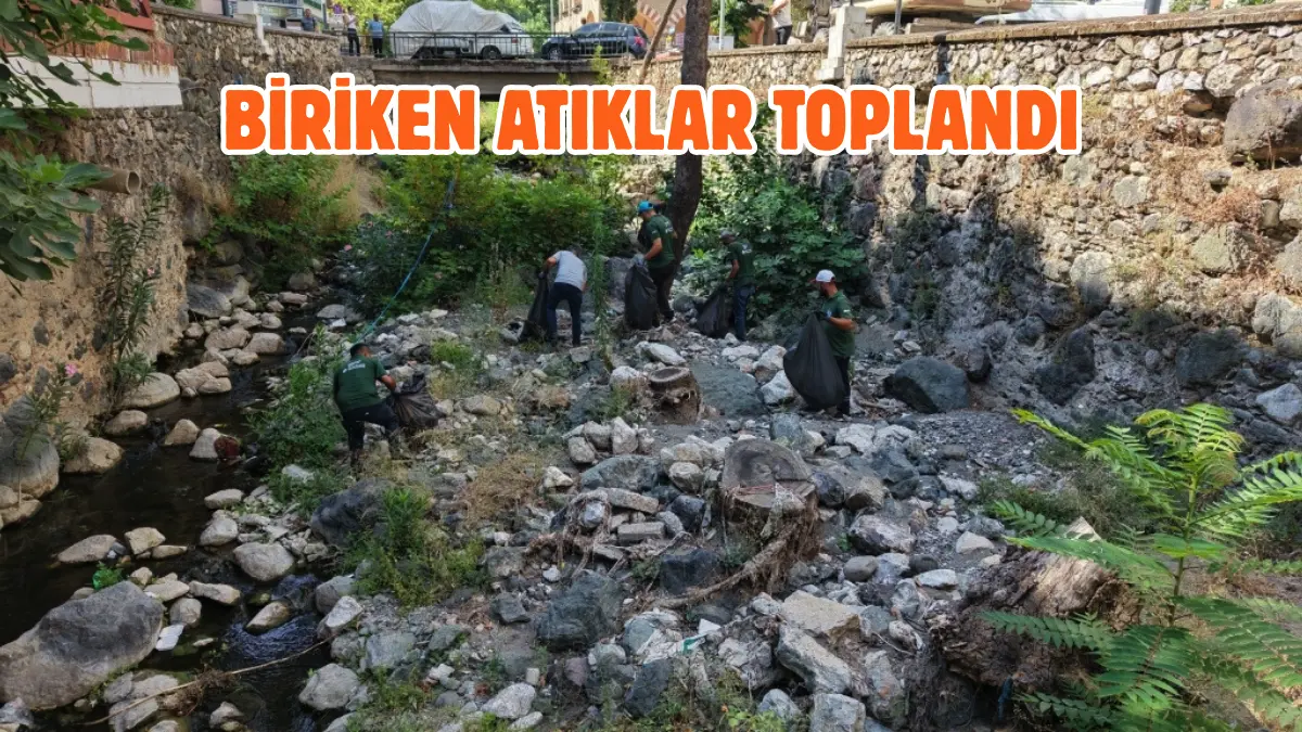 Manisa Büyükşehir Belediyesi, Çaybaşı Deresi’nde kapsamlı bir temizlik çalışması gerçekleştirdi.