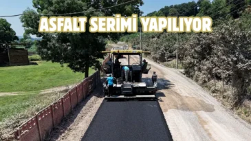 Sakarya Gölkent Grup Yolu’nda sıcak asfalt mesaisi