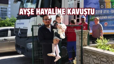 Sincan’da çöp kamyonu hayranı Ayşe’ye sürpriz yapıldı