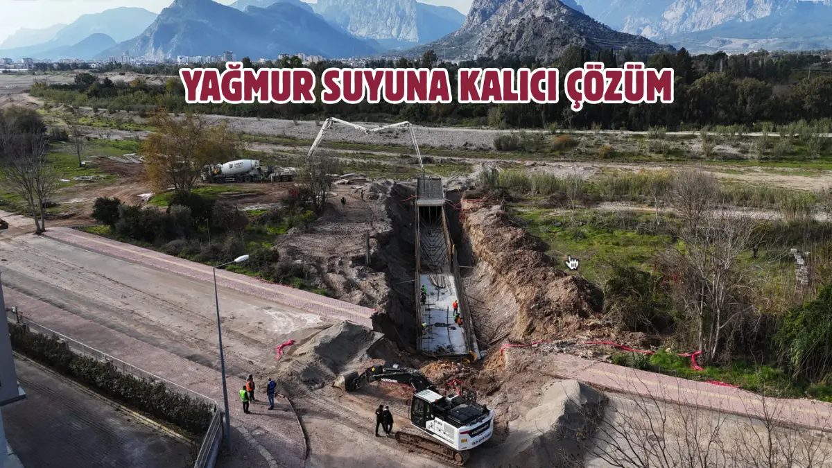 Antalya Büyükşehir Belediyesi, kent genelinde yağmur suyu altyapısını güçlendirmek ve