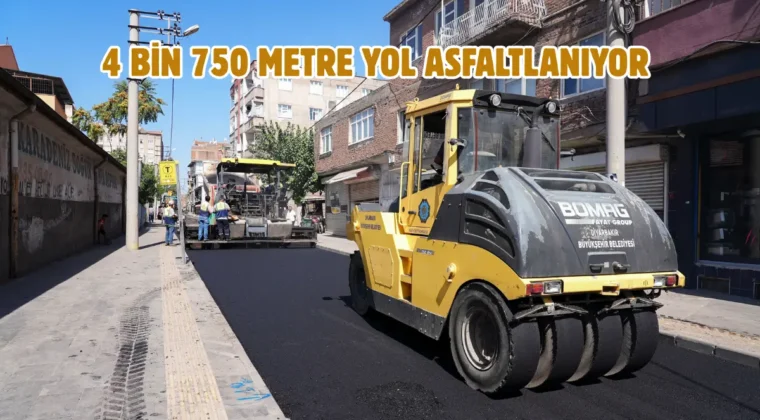 Diyarbakır Büyükşehir’den Bağlar’a 10 bin ton asfalt