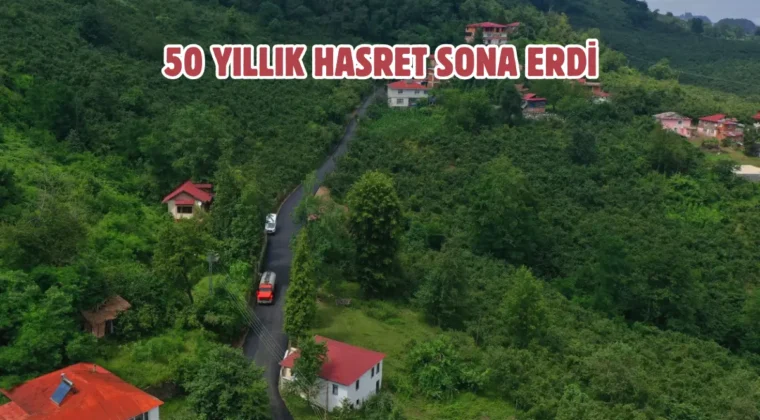 Ordu kırsalında sıcak asfalt mesaisi sürüyor