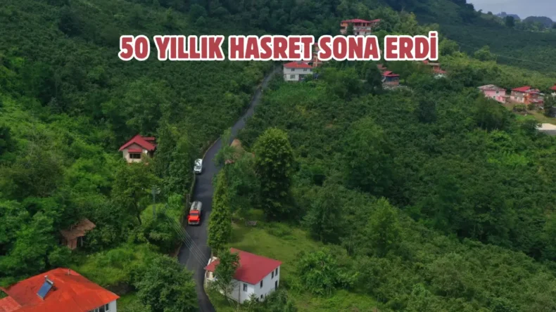 Ordu kırsalında sıcak asfalt mesaisi sürüyor