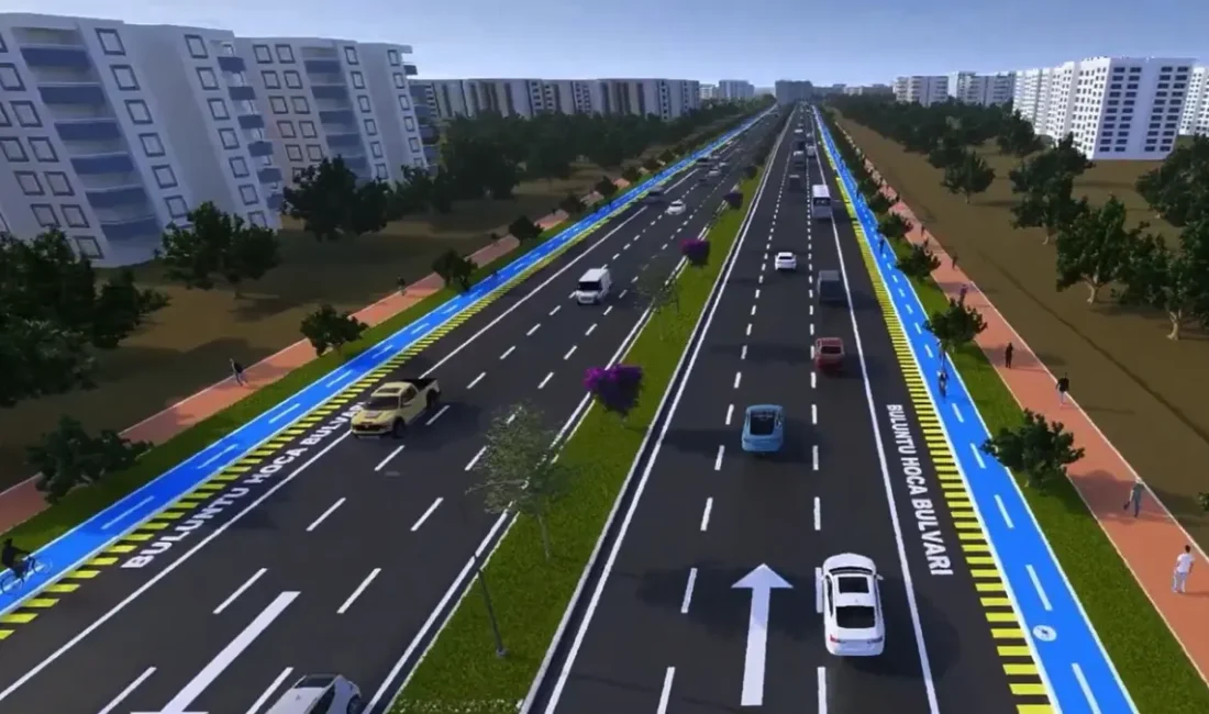 Şanlıurfa Büyükşehir Belediyesi’nin Karaköprü’de yürüttüğü 7 kilometrelik bisiklet yolu projesinde