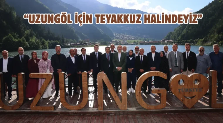Trabzon protokolü Uzungöl Millet Bahçesi’ni ziyaret etti