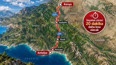 Ulaştırma ve Altyapı Bakanlığı, Konya – Antalya arası mesafenin 7