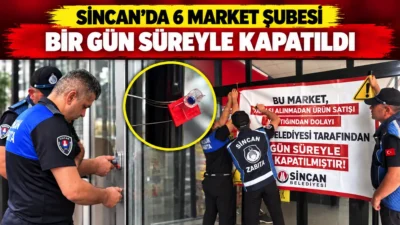 Sincan Belediyesi’nin ilçe genelinde sürdürdüğü market denetimlerinde, tüketim tarihleri ve