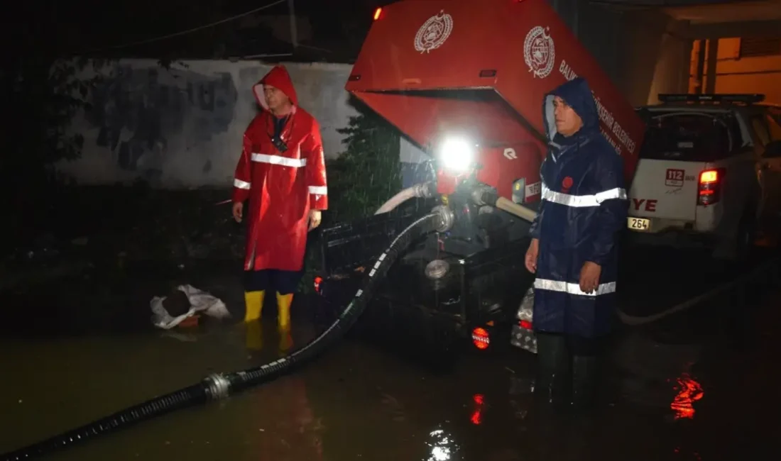 Balıkesir genelinde etkili olan sağanak nedeniyle Balıkesir Su ve Kanalizasyon