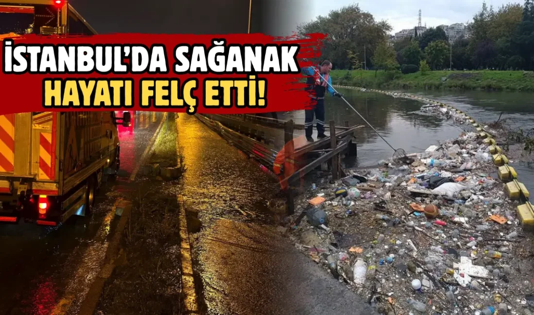 İstanbul’da etkili olan sağanak nedeniyle kentin birçok noktasında su baskınları