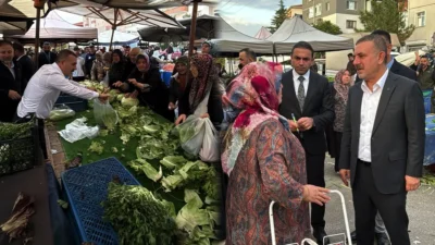 Sincan Belediye Başkanı Murat Ercan, İstasyon Mahallesi semt pazarını ziyaret