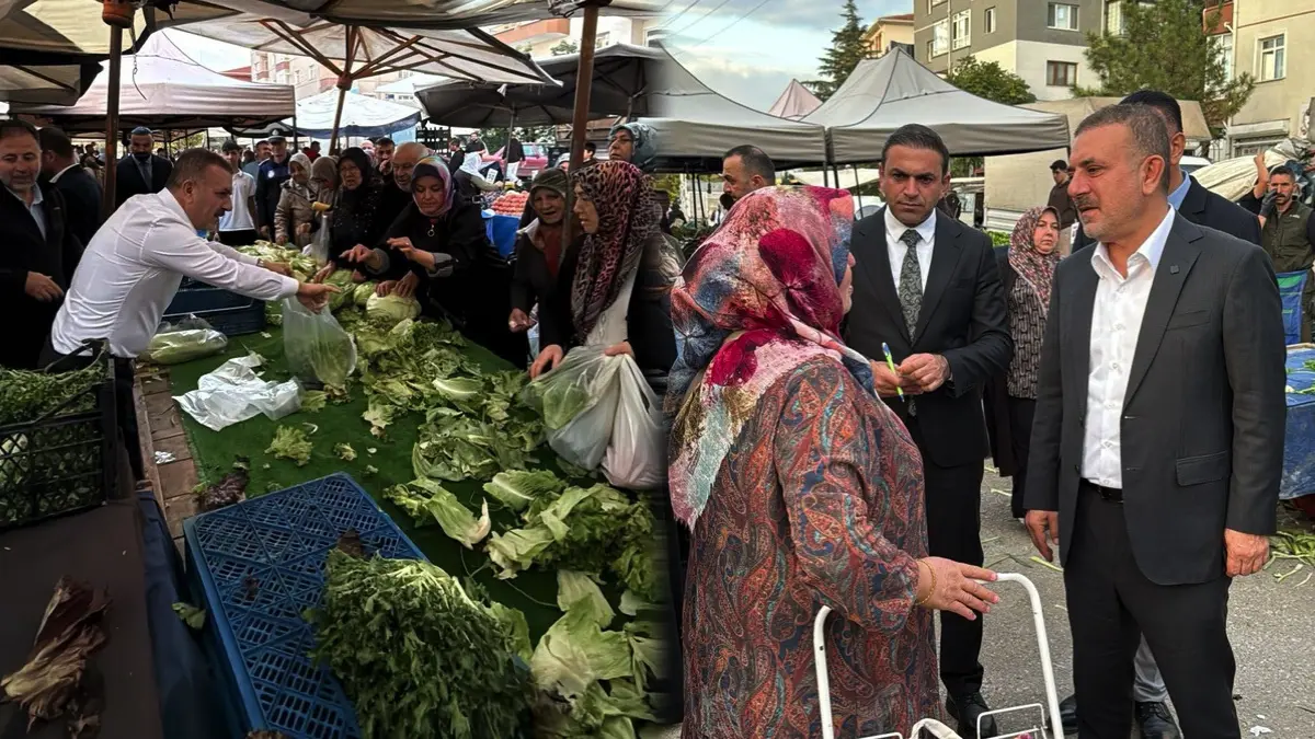 Sincan Belediye Başkanı Murat Ercan, İstasyon Mahallesi semt pazarını ziyaret